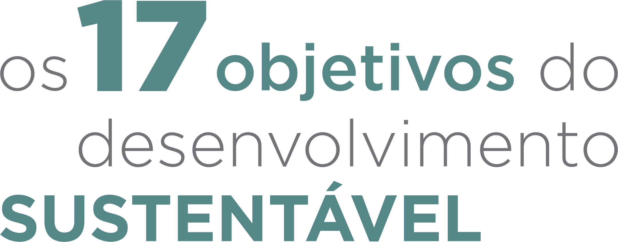 Os 17 objetivos do desenvolvimento sustentável